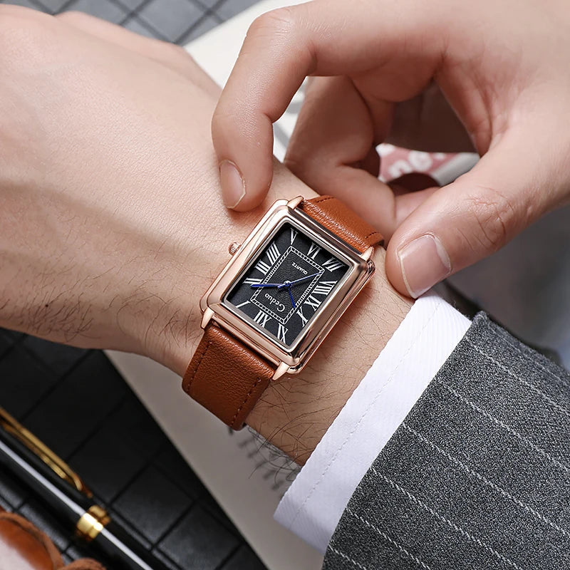 New rectangular luxury watch for men